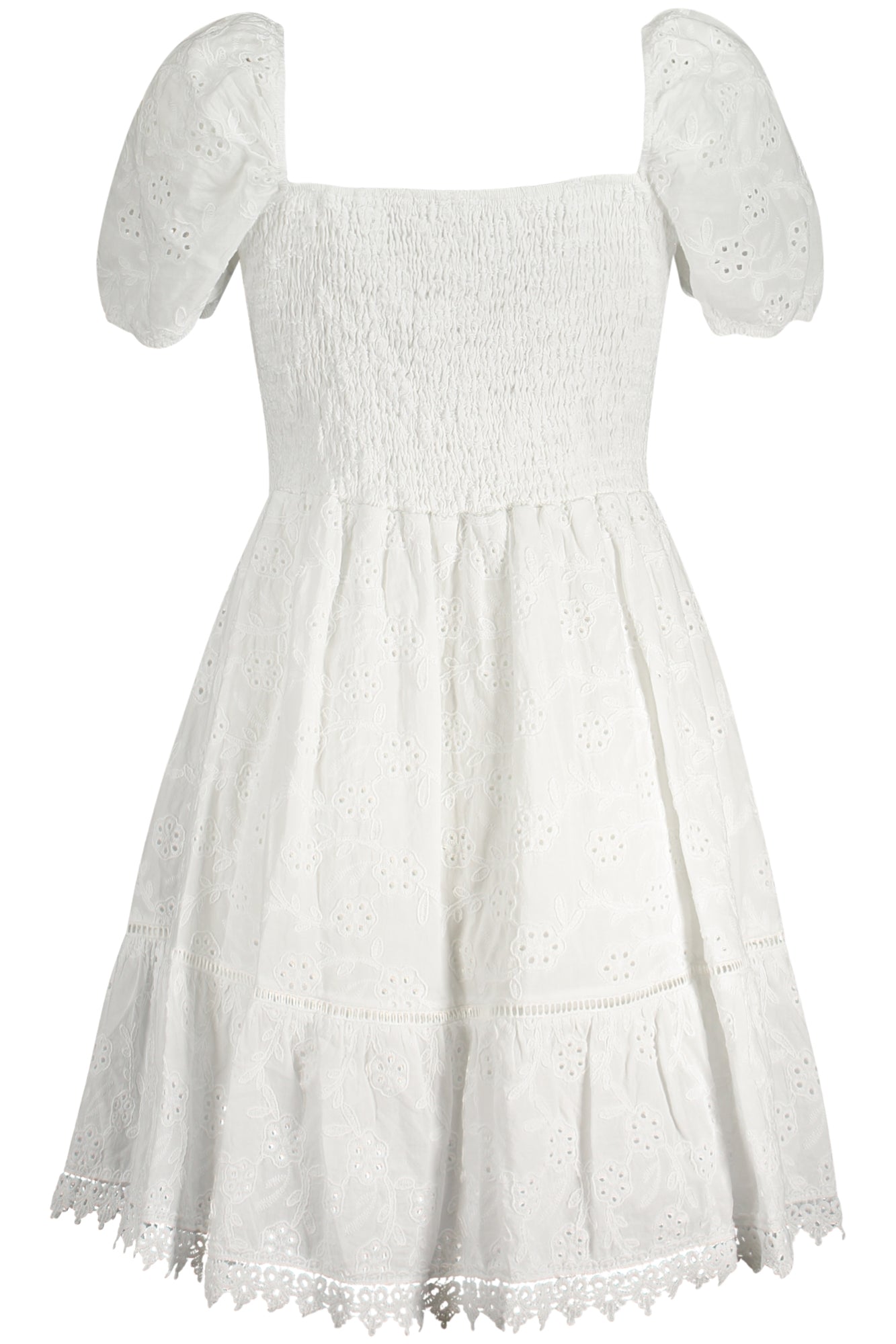 GUESS JEANS КЪСА РОКЛЯ ДАМСКА БЯЛА-1