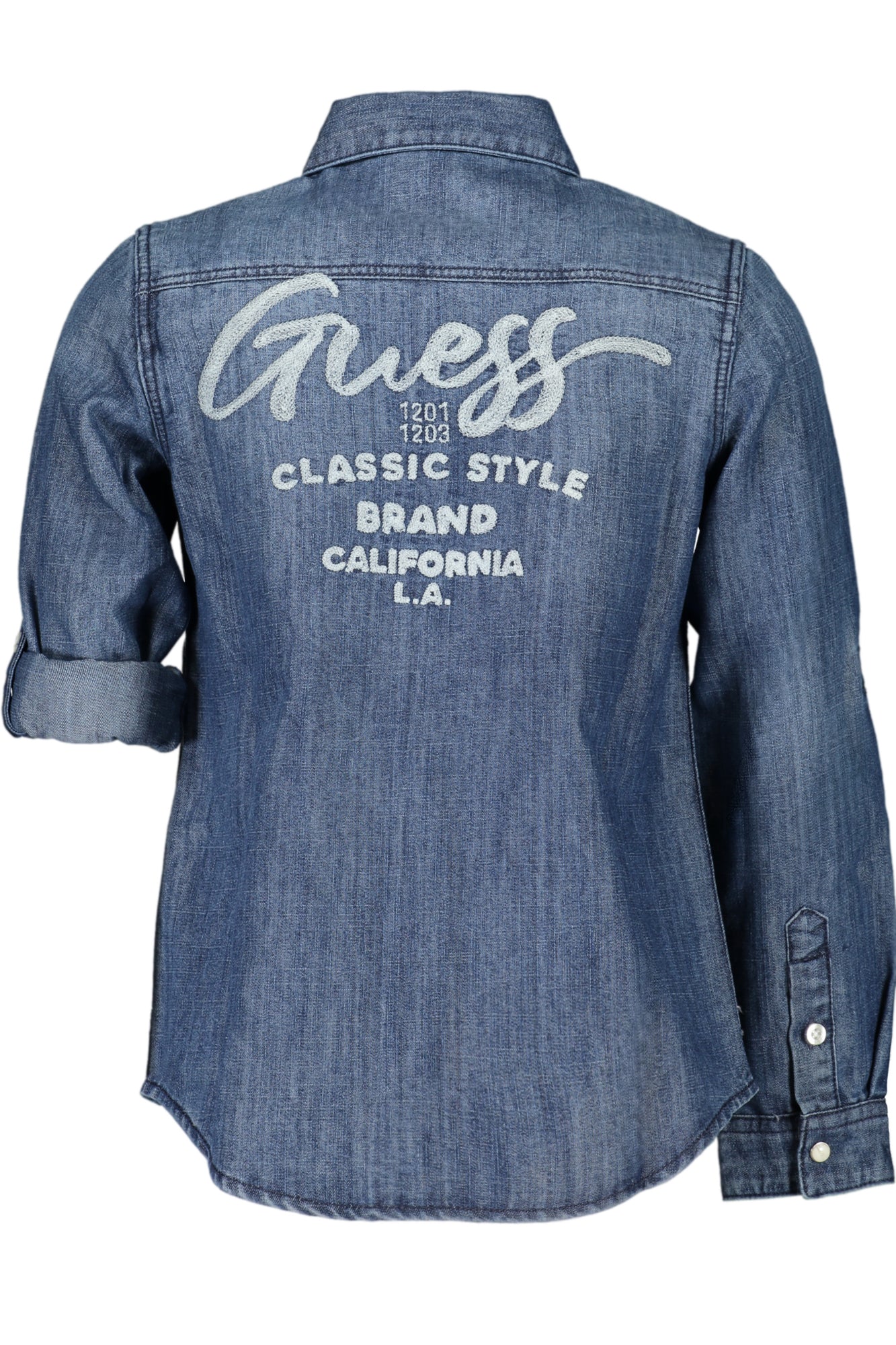 GUESS JEANS РИЗА С ДЪЛЪГ РЪКАВ ЗА МОМИЧЕТА СИНЯ-1