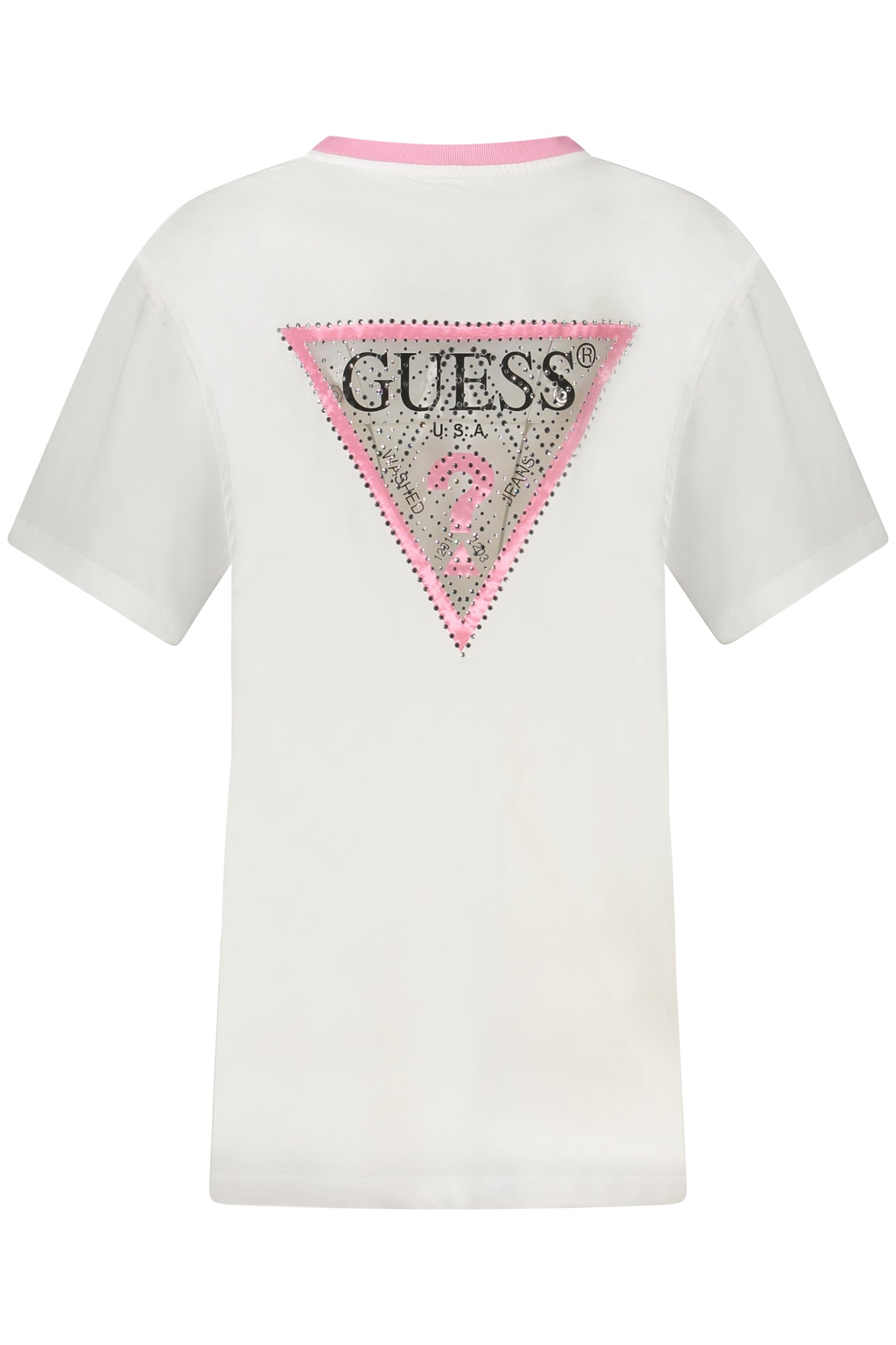 GUESS JEANS ТЕНИСКА С КЪС РЪКАВ ДАМСКА БЯЛА-1
