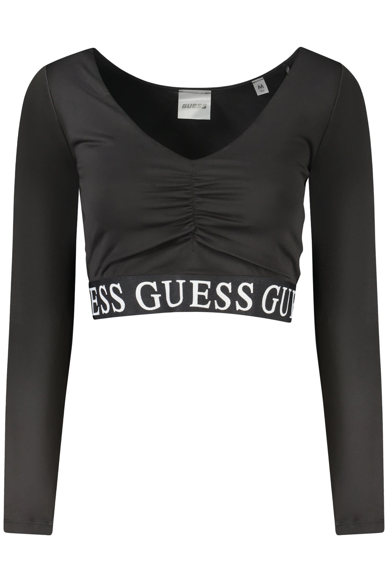 GUESS JEANS ТЕНИСКА С ДЪЛЪГ РЪКАВ ДАМСКА ЧЕРНА-0