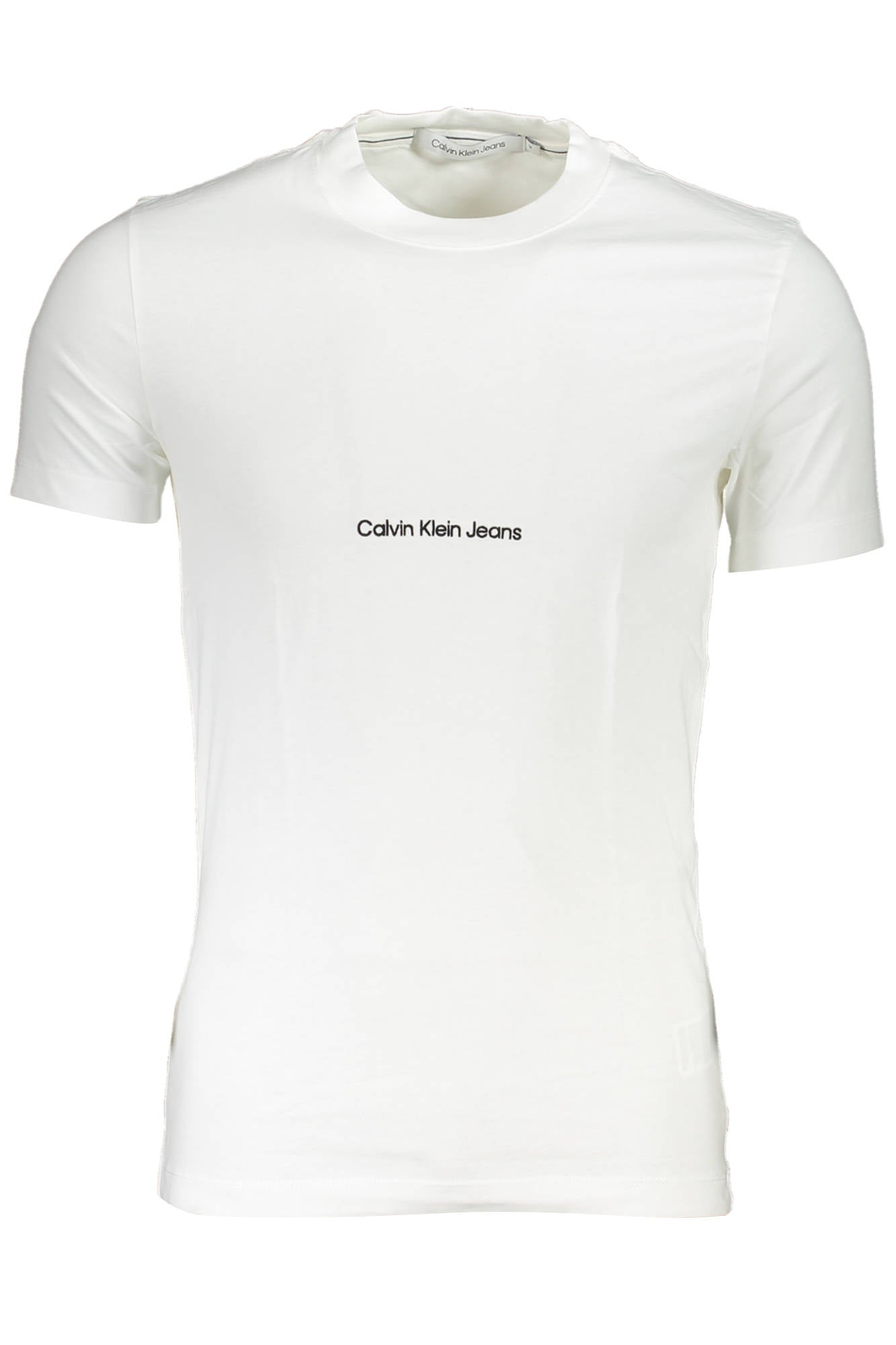 CALVIN KLEIN БЯЛА МЪЖКА ТЕНИСКА С КЪС РЪКАВ