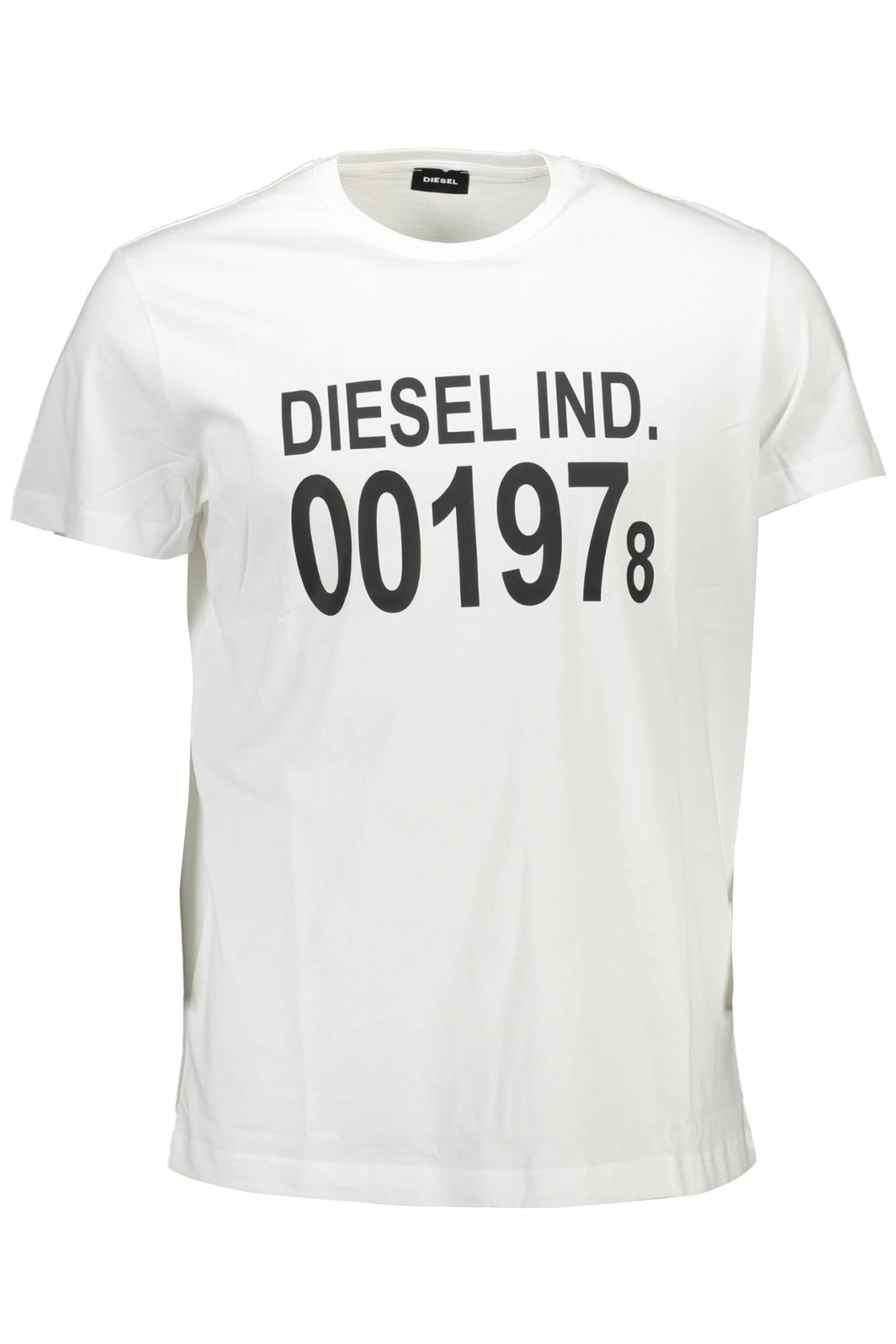 DIESEL БЯЛА МЪЖКА ТЕНИСКА С КЪС РЪКАВ