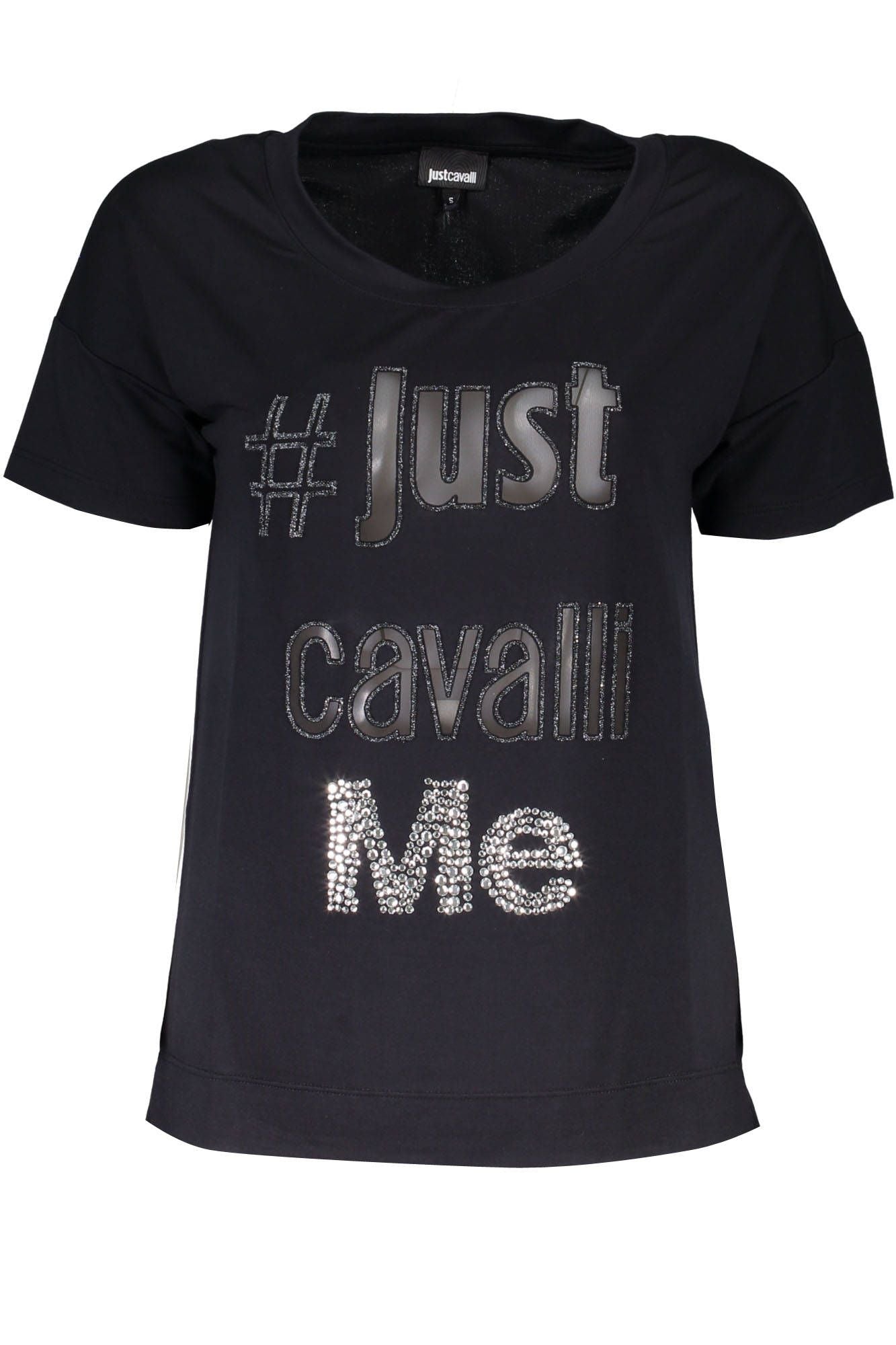 ДАМСКА ТЕНИСКА С КЪС РЪКАВ JUST CAVALLI ЧЕРНА-0