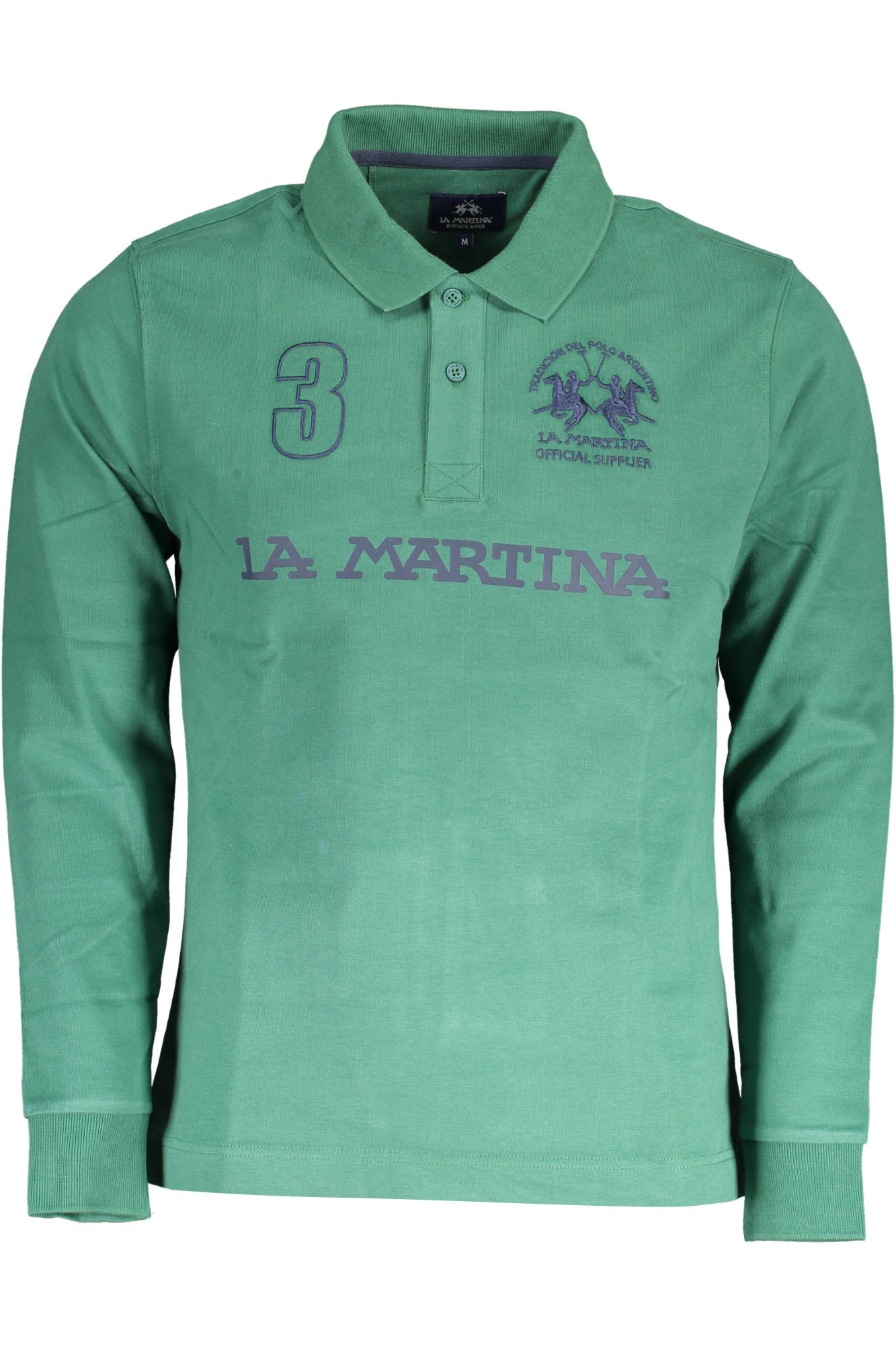 LA MARTINA POLO МЪЖКО ЗЕЛЕНО С ДЪЛЪГ РЪКАВ