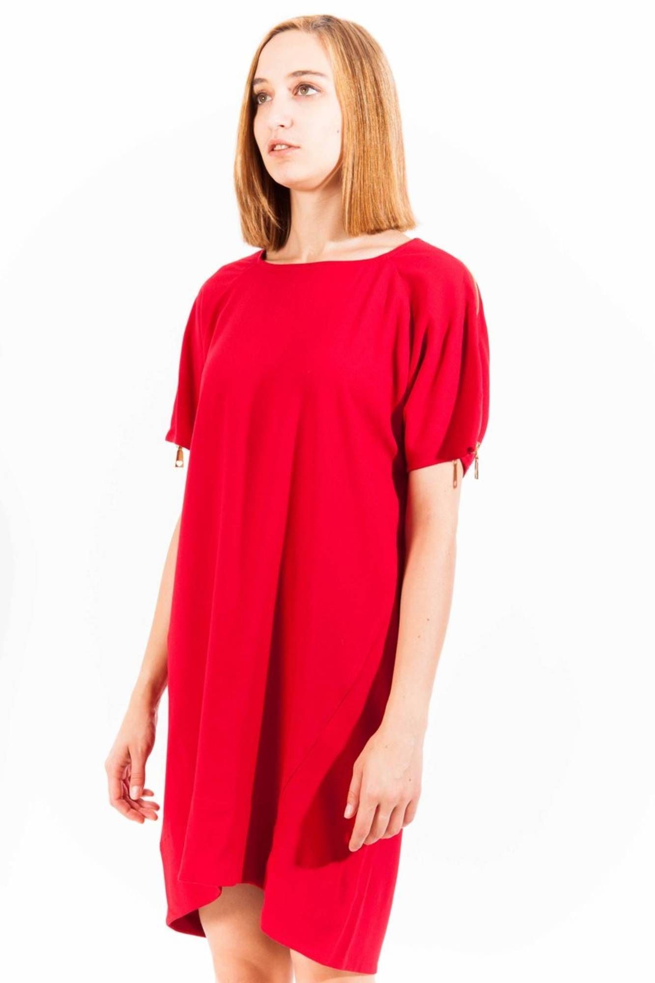 LOVE MOSCHINO ЧЕРВЕНА ЖЕНСКА КЪСА РОКЛА-2