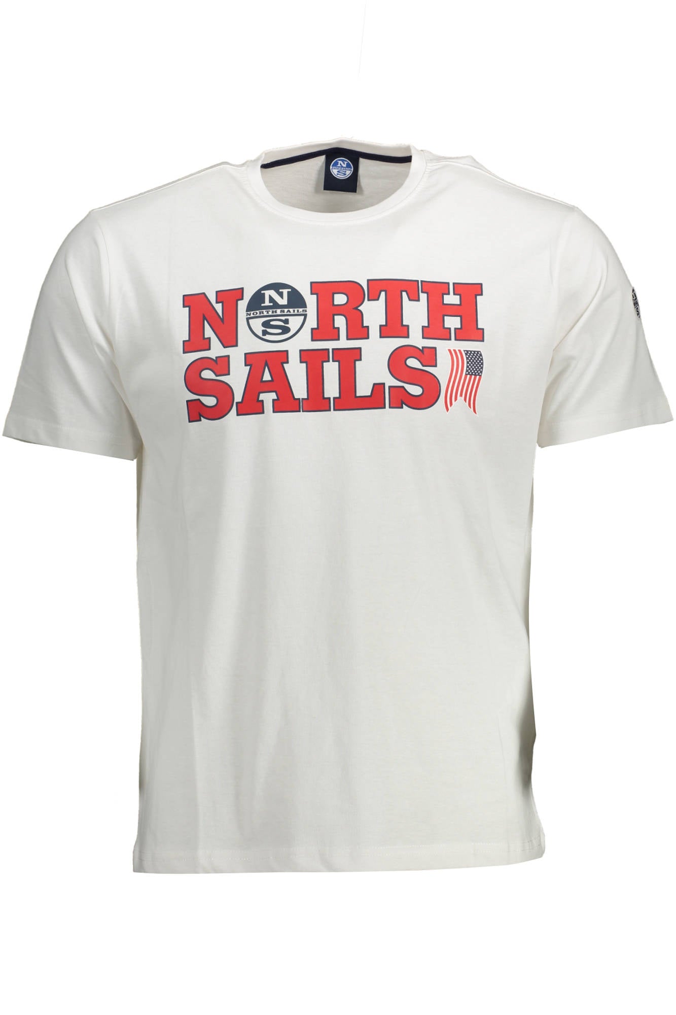 БЯЛА МЪЖКА ТЕНИСКА С КЪС РЪКАВ NORTH SAILS