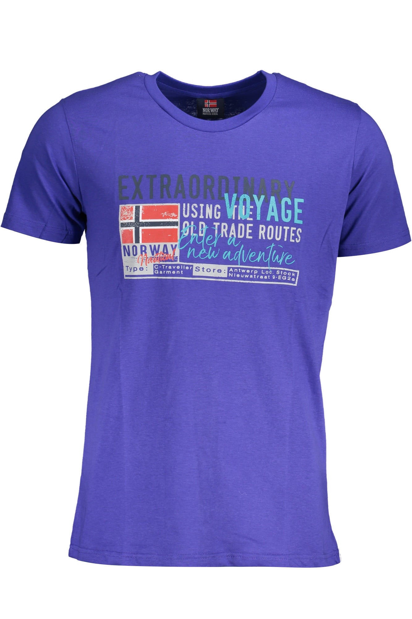 МЪЖКА СИНЯ ТЕНИСКА С КЪС РЪКАВ NORWAY 1963-0