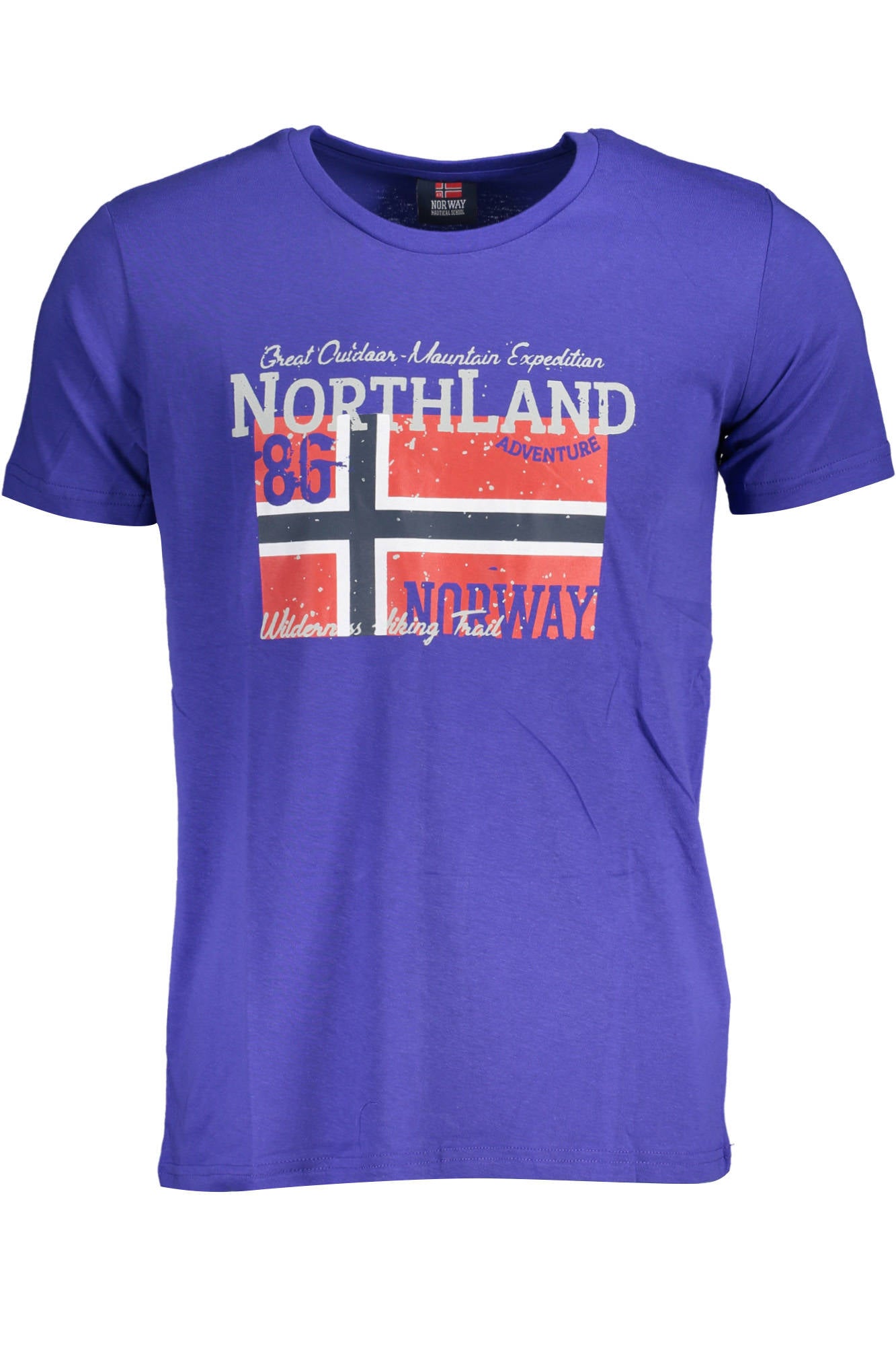 МЪЖКА СИНЯ ТЕНИСКА С КЪС РЪКАВ NORWAY 1963-0
