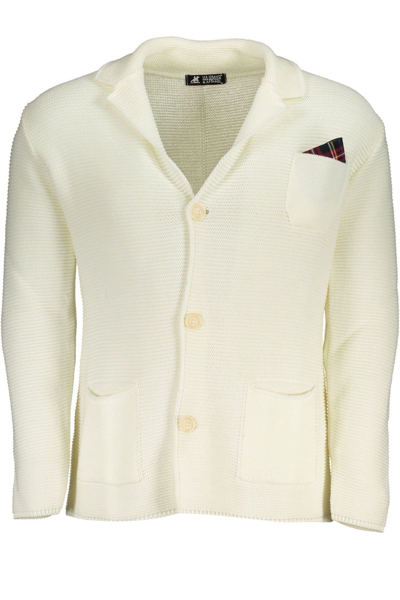 US GRAND POLO CARDIGAN МЪЖКА БЯЛА-0