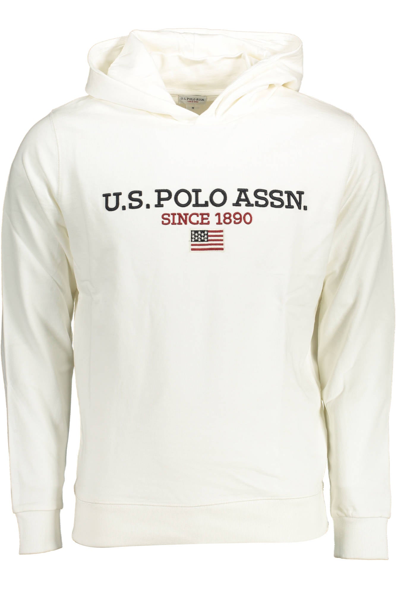 US POLO СУИТШЪРТ БЕЗ ЦИП БЯЛ МЪЖКИ