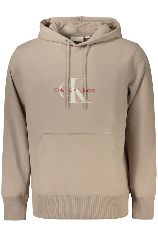 CALVIN KLEIN СУИТШЪР БЕЗ ЦИП МЪЖКИ БЕЖОВ-0