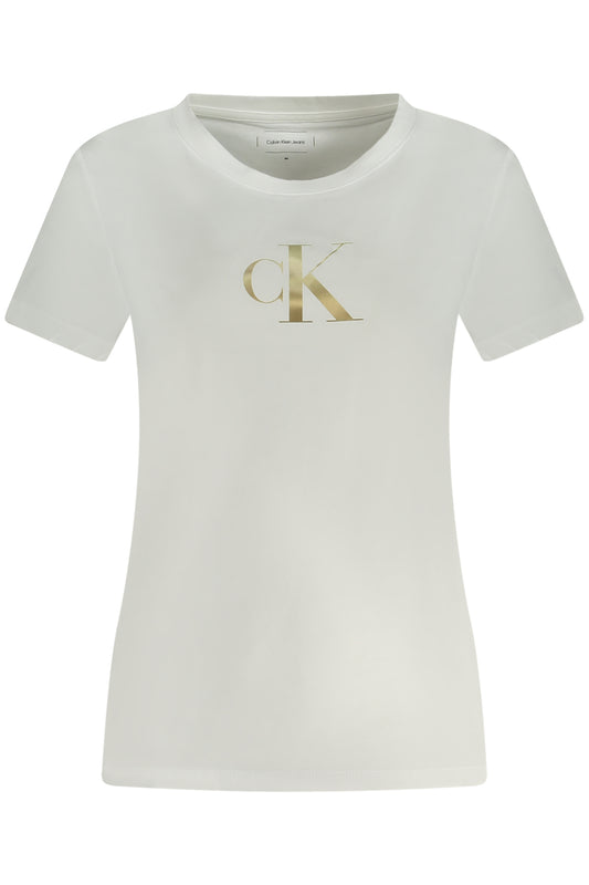 CALVIN KLEIN ТЕНИСКА С КЪС РЪКАВ ДАМСКА БЯЛА-0