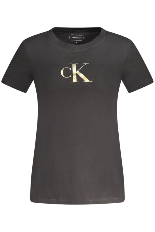 CALVIN KLEIN ТЕНИСКА С КЪС РЪКАВ ДАМСКА ЧЕРНА-0