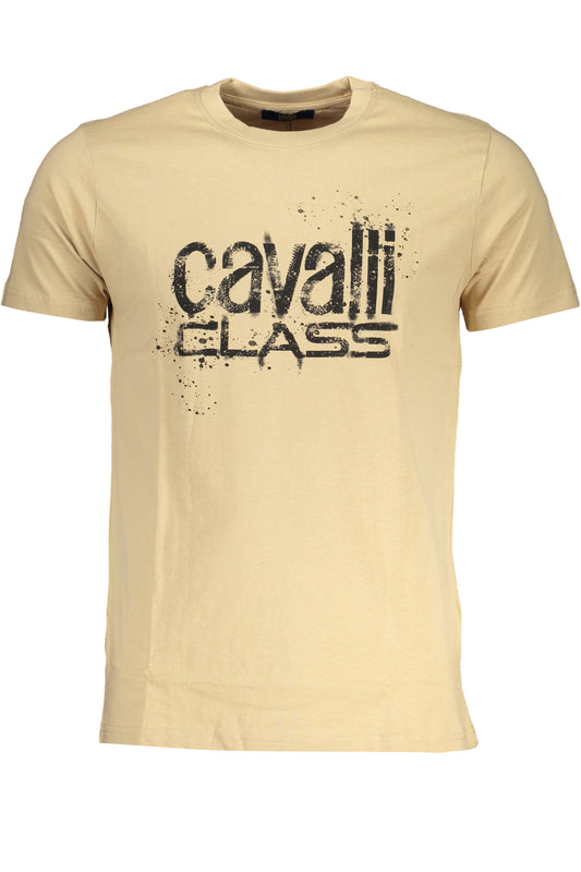МЪЖКА ТЕНИСКА С КЪС РЪКАВ CAVALLI CLASS БЕЖОВ-0