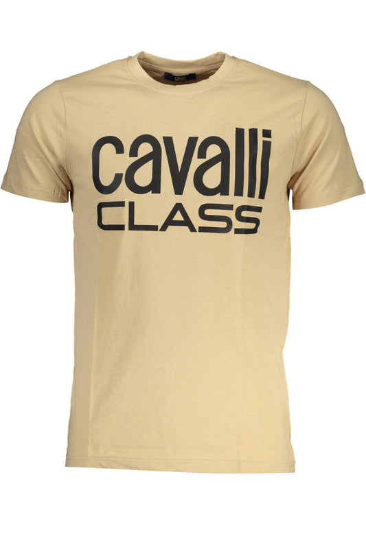 МЪЖКА ТЕНИСКА С КЪС РЪКАВ CAVALLI CLASS БЕЖОВ-0