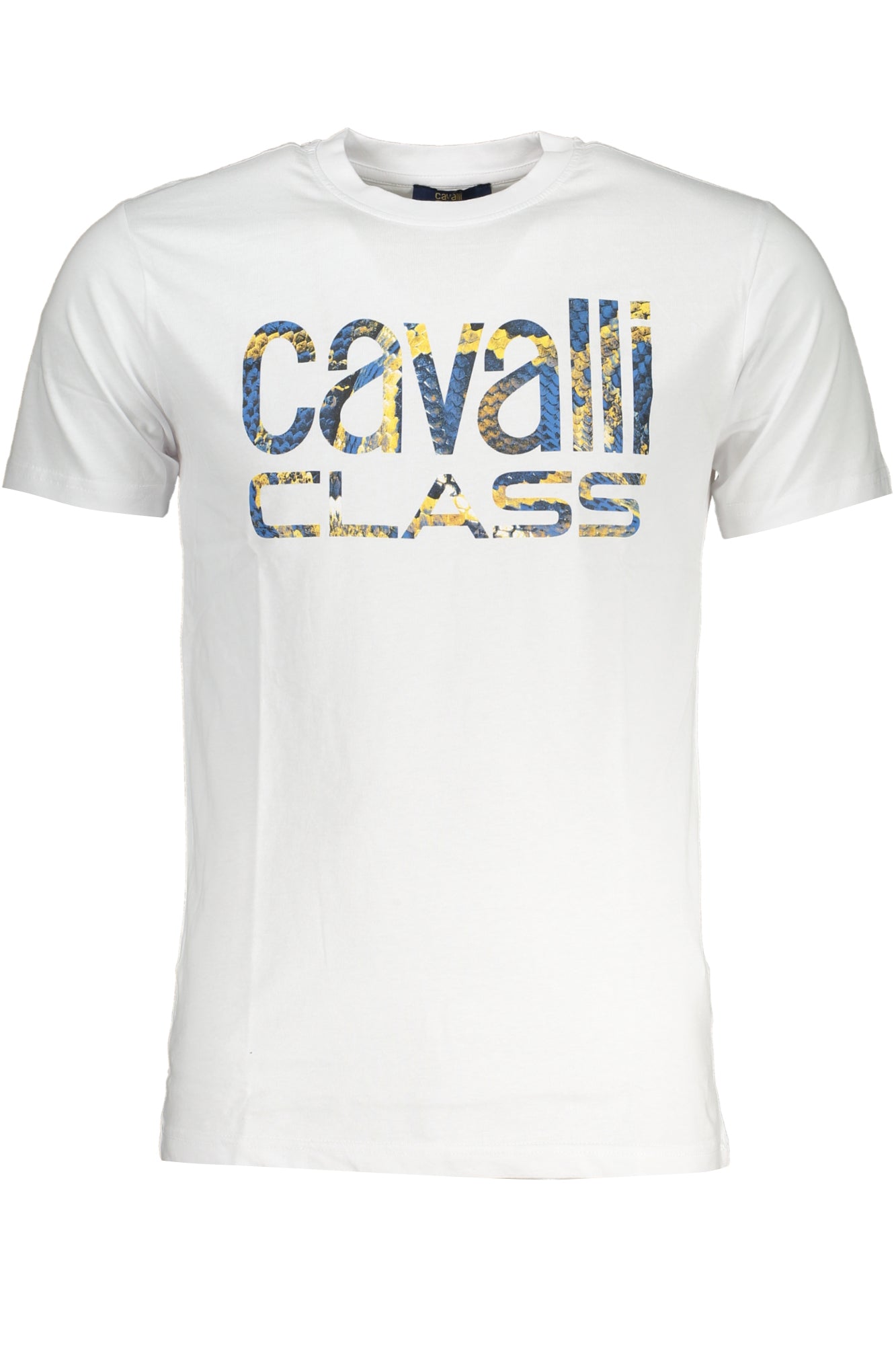 CAVALLI CLASS МЪЖКА ТЕНИСКА С КЪС РЪКАВ БЯЛА-0