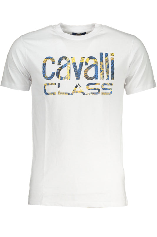 CAVALLI CLASS МЪЖКА ТЕНИСКА С КЪС РЪКАВ БЯЛА-0