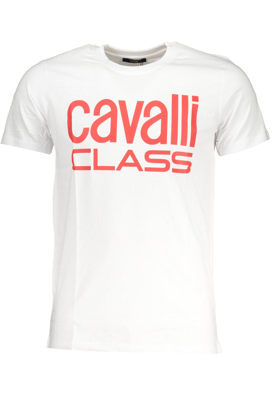 CAVALLI CLASS МЪЖКА ТЕНИСКА С КЪС РЪКАВ БЯЛА-0