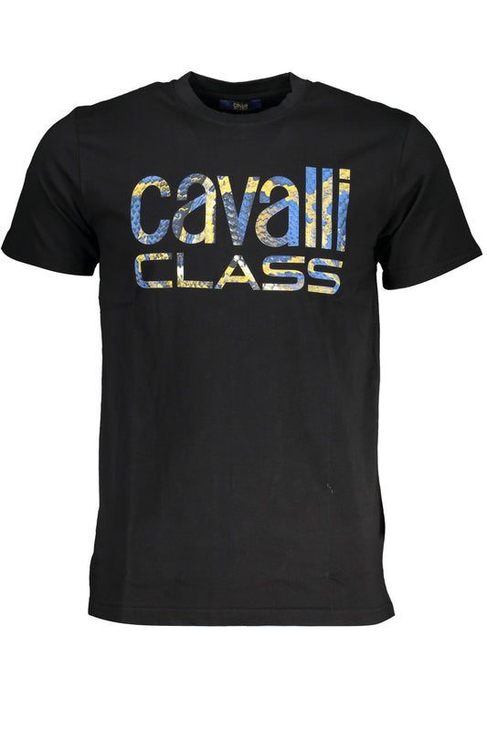 МЪЖКА ТЕНИСКА С КЪС РЪКАВ CAVALLI CLASS ЧЕРНА-0