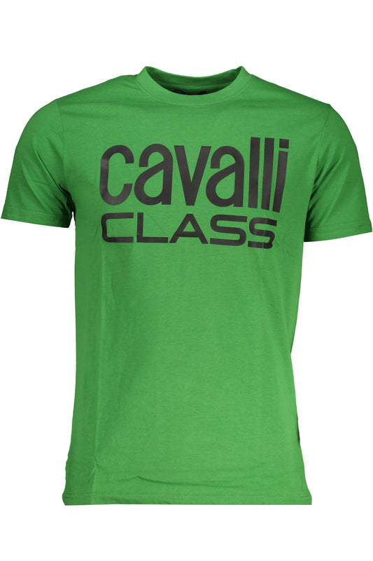 CAVALLI CLASS ЗЕЛЕНА МЪЖКА ТЕНИСКА С КЪС РЪКАВ-0