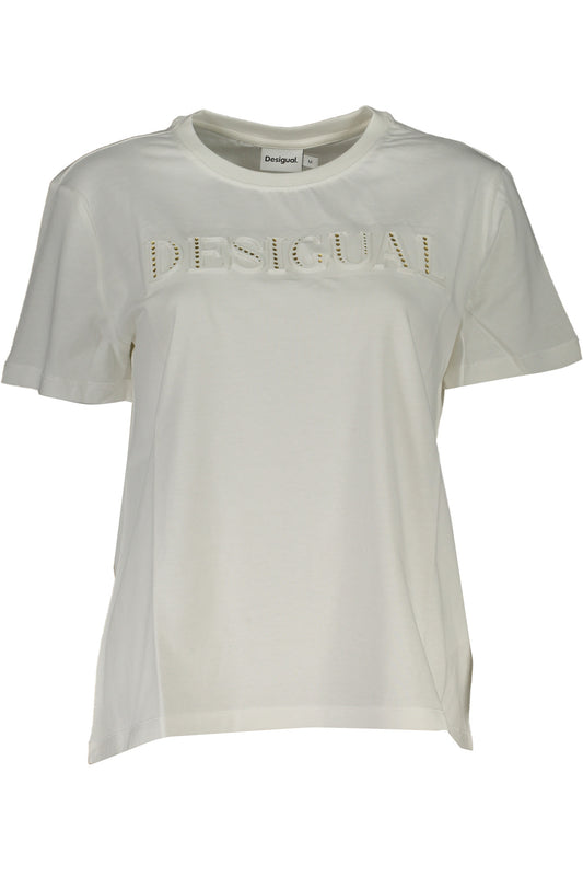 ДАМСКА ТЕНИСКА С КЪС РЪКАВ DESIGUAL БЯЛА-0