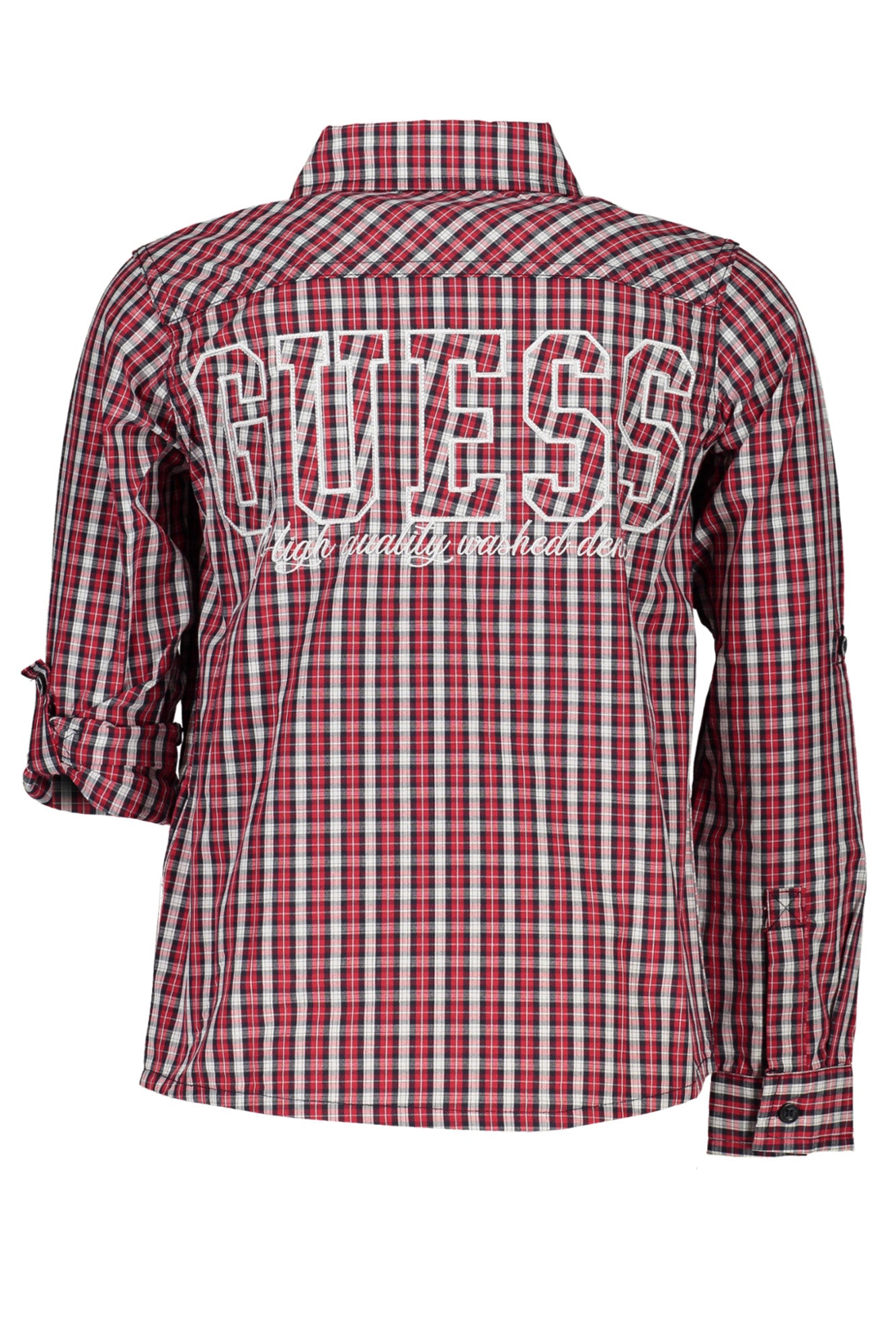 GUESS JEANS ЧЕРВЕНА ДЕТСКА РИЗА С ДЪЛЪГ РЪКАВ-1