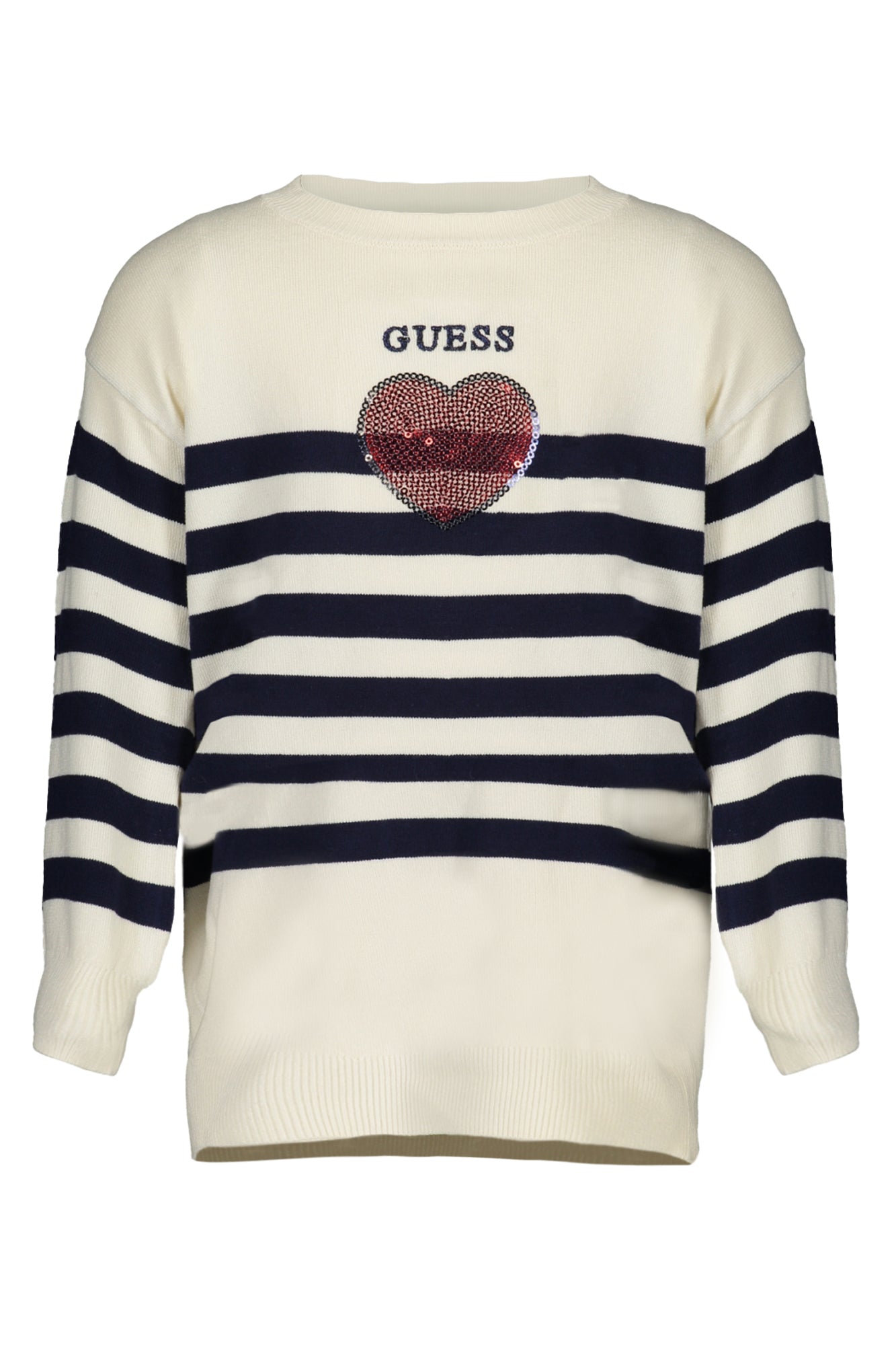 GUESS JEANS БЯЛ ПУЛОВЕР ЗА МОМИЧЕ-2