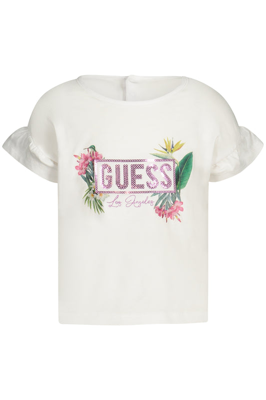 GUESS JEANS ТЕНИСКА С КЪС РЪКАВ МОМИЧЕ БЯЛА-0