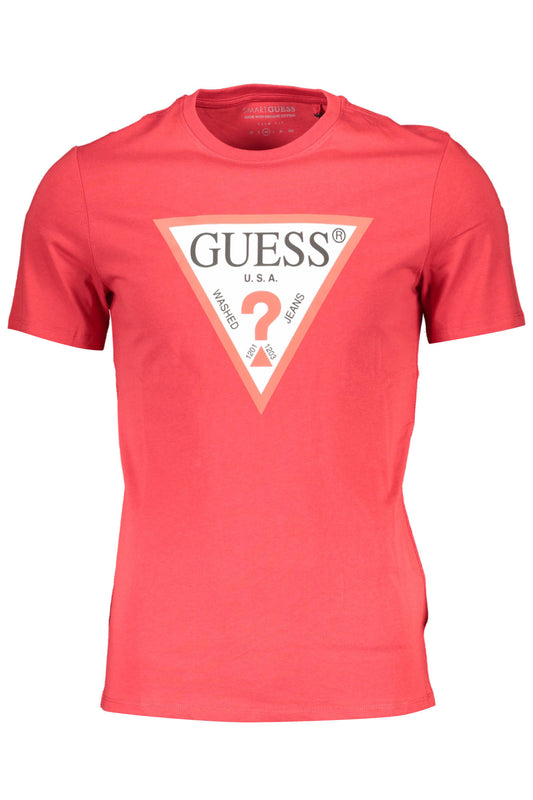 GUESS JEANS ЧЕРВЕНА МЪЖКА ТЕНИСКА С КЪС РЪКАВ-0