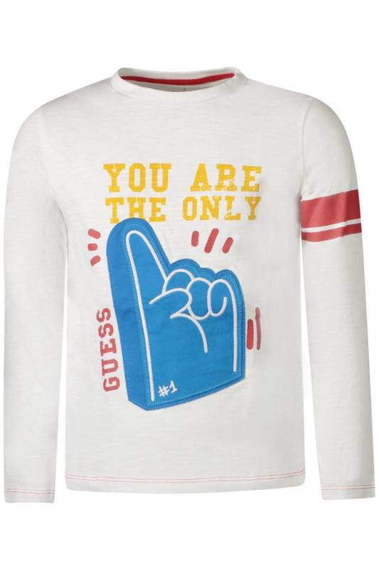 GUESS JEANS ТЕНИСКА С ДЪЛЪГ РЪКАВ ДЕТСКИ БЯЛ-0