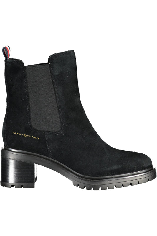 ЧЕРНИ ДАМСКИ БОТУШКИ TOMMY HILFIGER-0