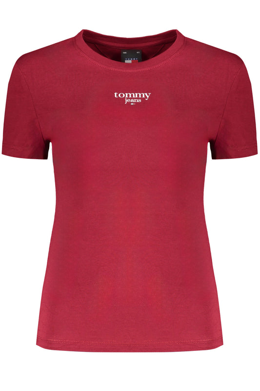 TOMMY HILFIGER ДАМСКА ТЕНИСКА С КЪС РЪКАВ ЧЕРВЕНА-0