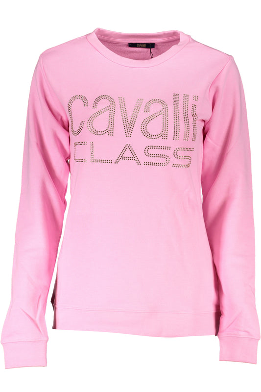 РОЗОВ ДАМСКИ СУИТШЪТ CAVALLI CLASS БЕЗ ЦИП-0