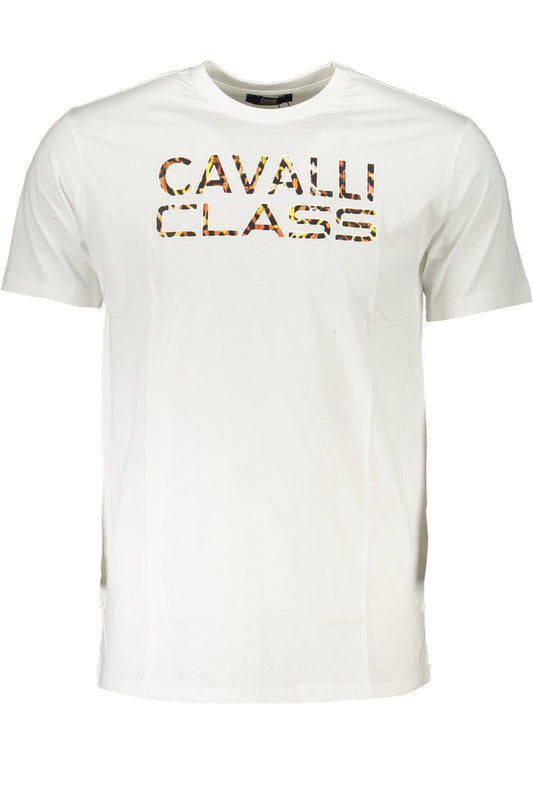 CAVALLI CLASS МЪЖКА ТЕНИСКА С КЪС РЪКАВ БЯЛА-0