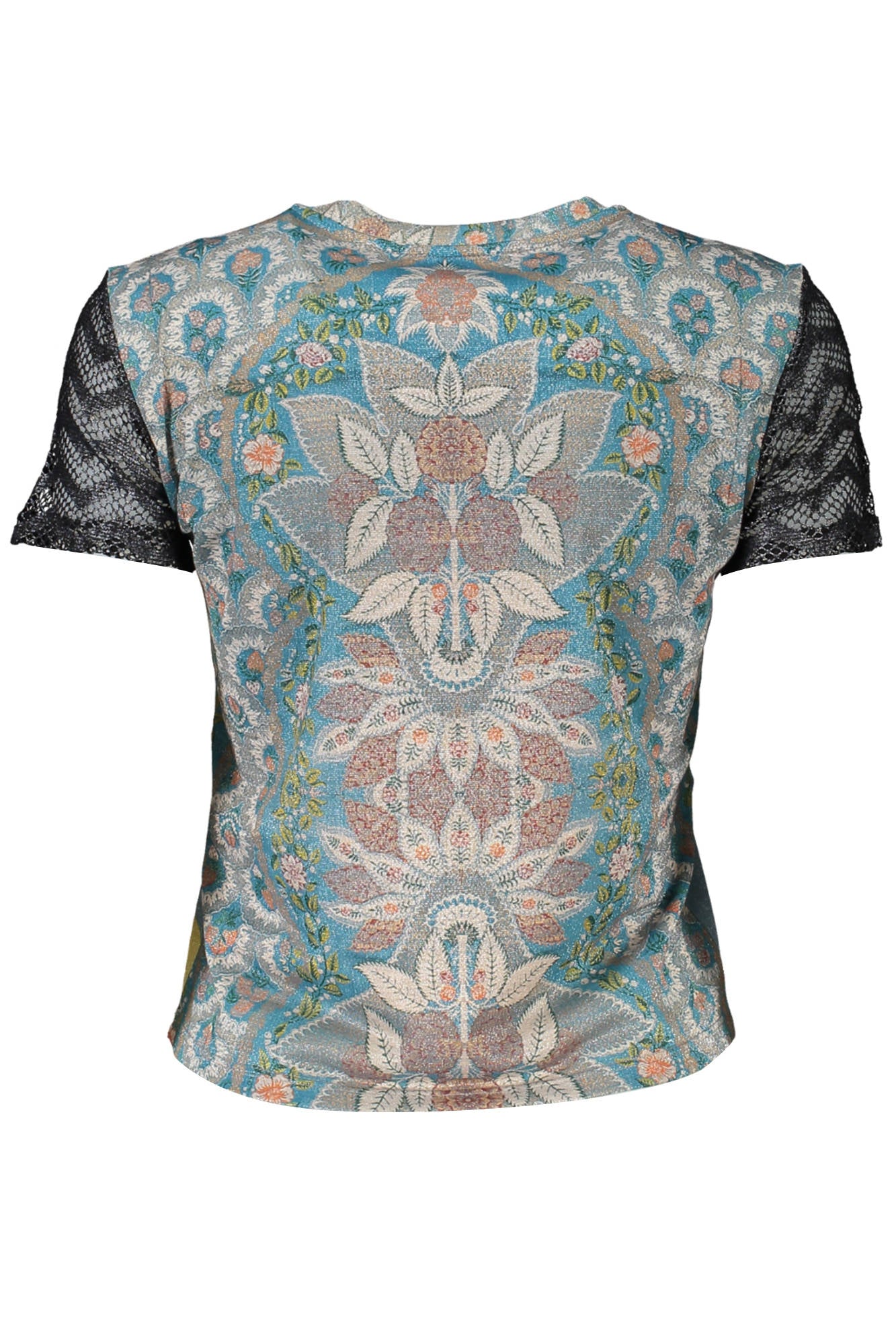 СВЕТЛО СИНЯ ЖЕНСКА ТЕНИСКА С КЪС РЪКАВ DESIGUAL