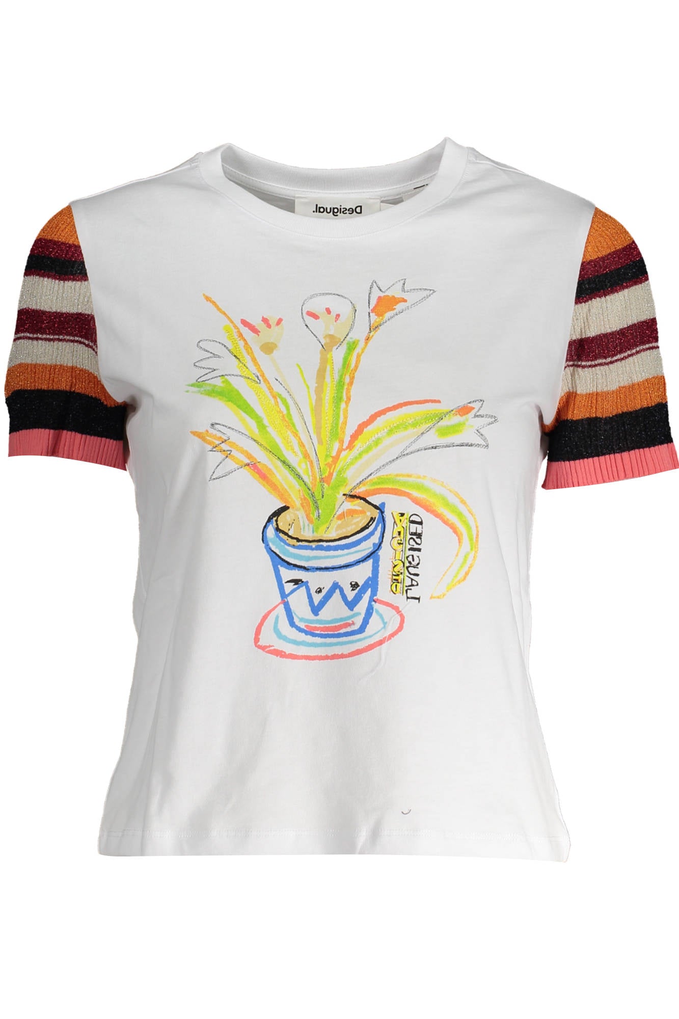 ДАМСКА ТЕНИСКА С КЪС РЪКАВ DESIGUAL БЯЛА