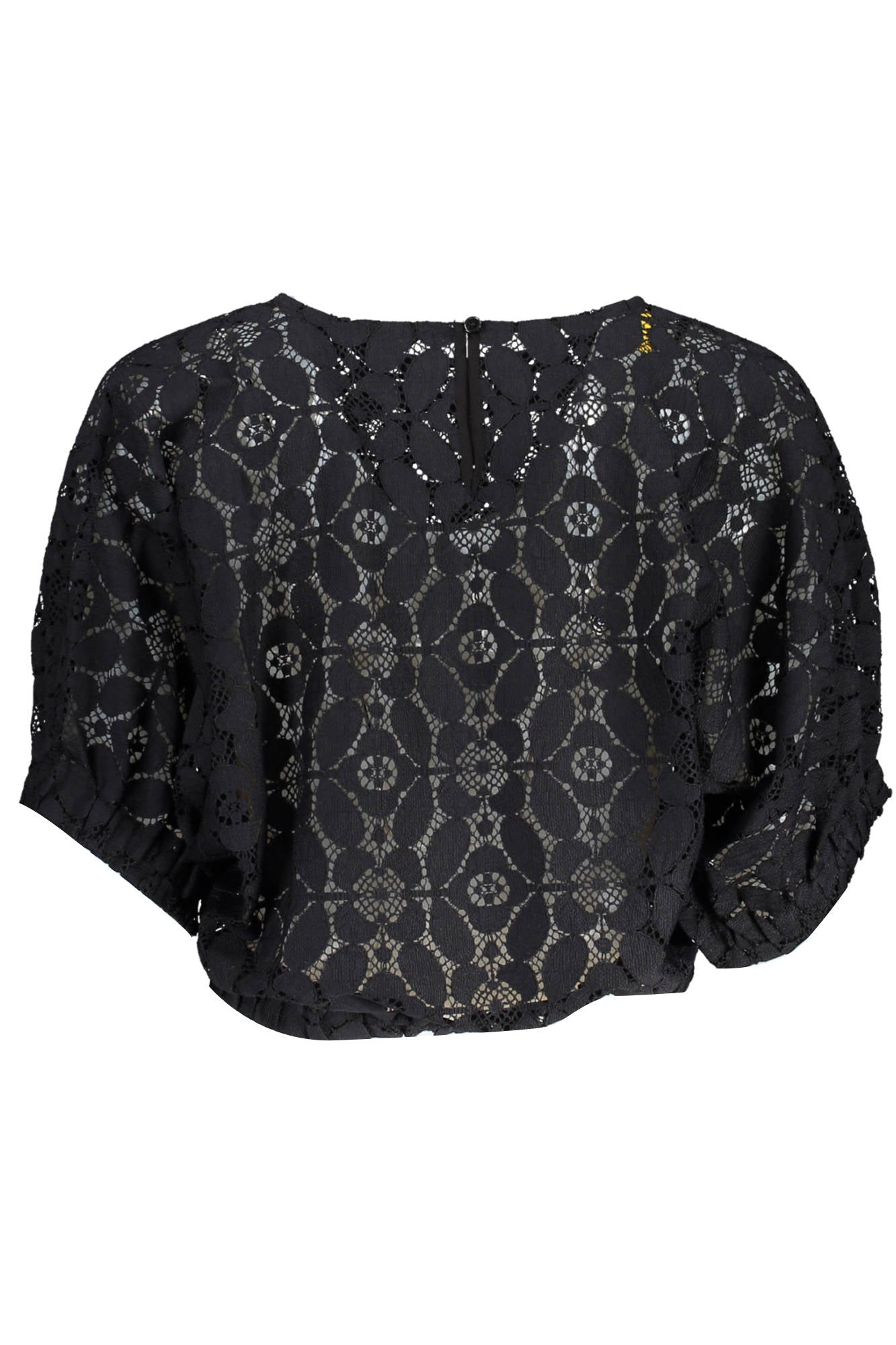 ЧЕРНА ЖЕНСКА ТЕНИСКА С КЪС РЪКАВ DESIGUAL