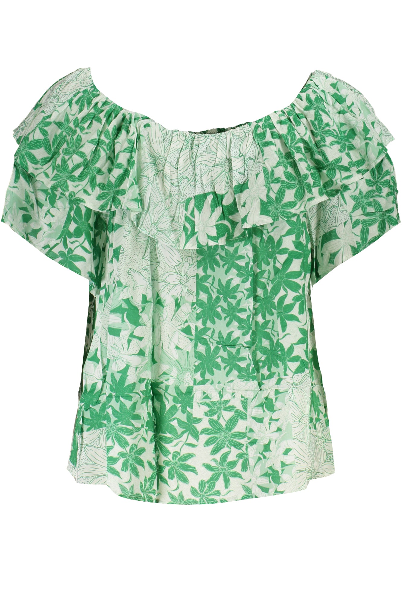 ЗЕЛЕНА ДАМСКА ТЕНИСКА С КЪС РЪКАВ DESIGUAL-1