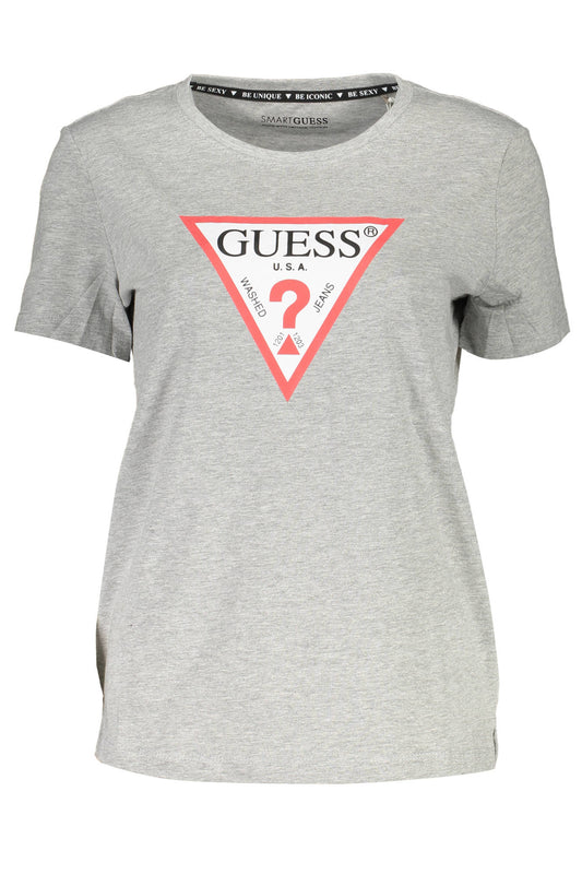 GUESS JEANS ДАМСКА ТЕНИСКА С КЪС РЪКАВ СИВА