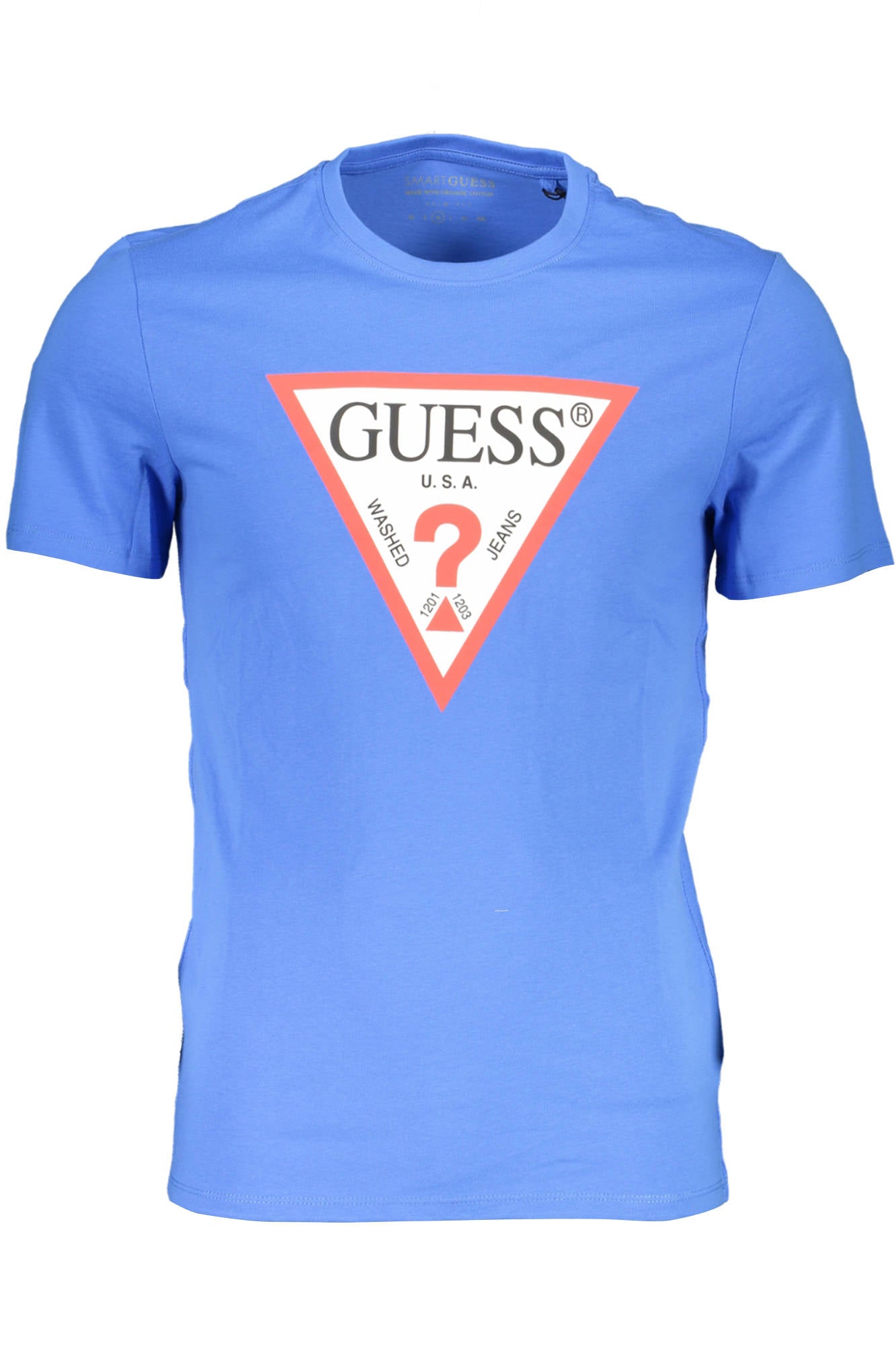 GUESS JEANS МЪЖКА ТЕНИСКА С КЪС РЪКАВ СИНЯ