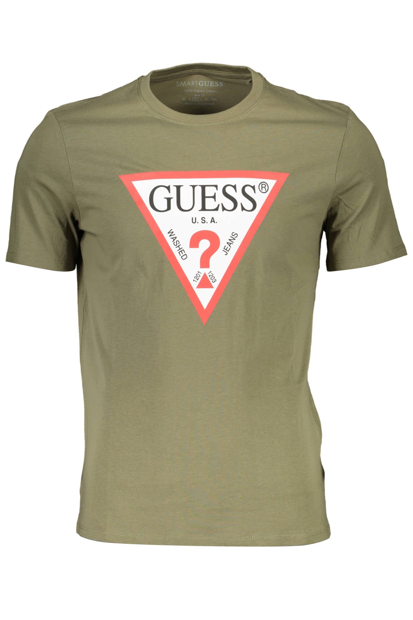 GUESS JEANS ЗЕЛЕНА МЪЖКА ТЕНИСКА С КЪС РЪКАВ