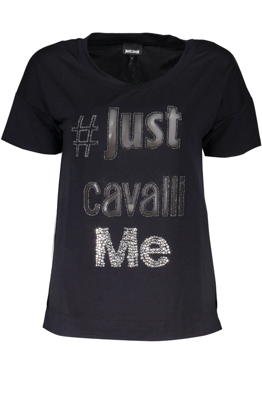 ДАМСКА ТЕНИСКА С КЪС РЪКАВ JUST CAVALLI ЧЕРНА-0