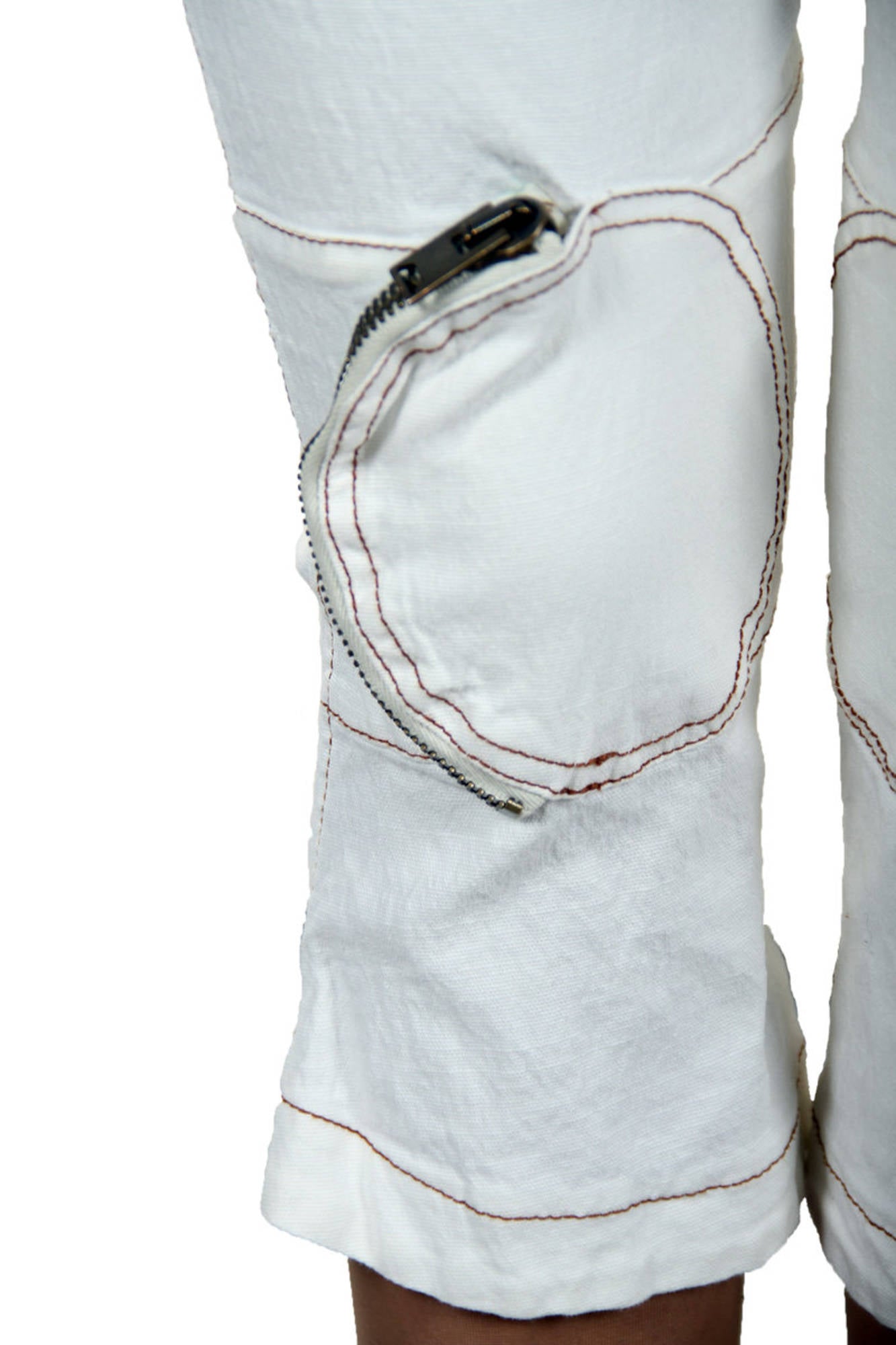 KING&#39;S JEANS БЯЛ ДАМСКИ ПАНТАЛОН Fish-2