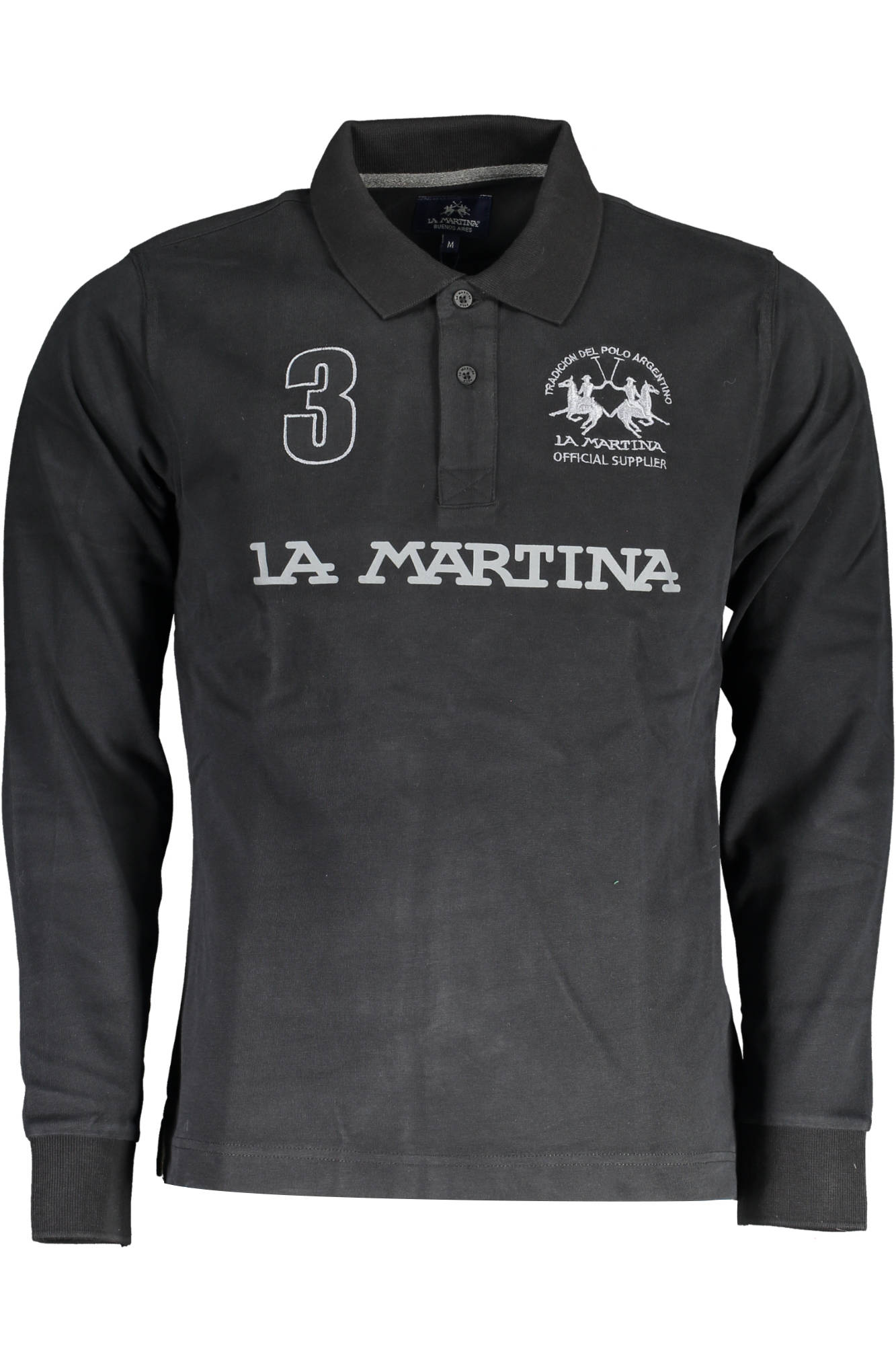 LA MARTINA POLO МЪЖКО С ДЪЛЪГ РЪКАВ ЧЕРНО