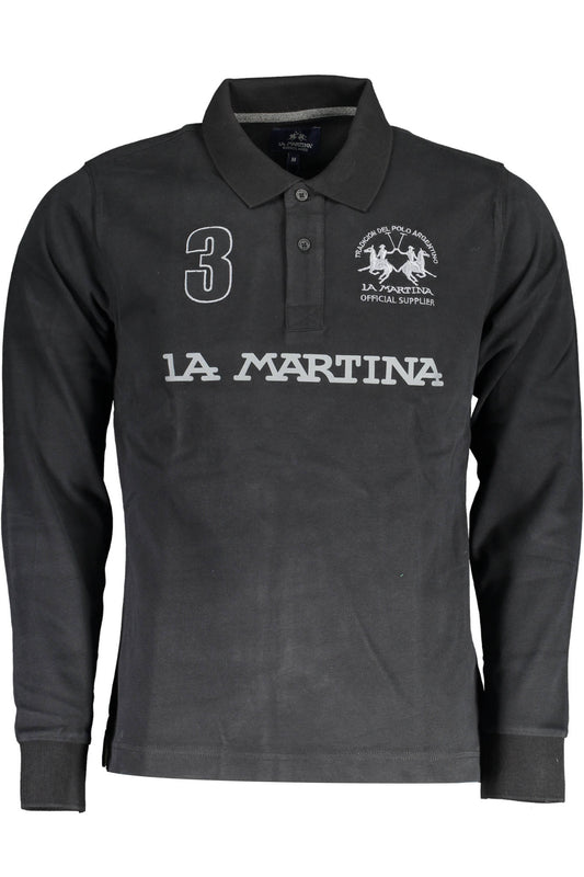 LA MARTINA POLO МЪЖКО С ДЪЛЪГ РЪКАВ ЧЕРНО