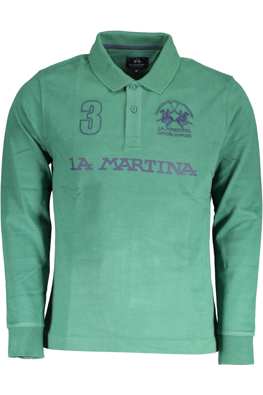 LA MARTINA POLO МЪЖКО ЗЕЛЕНО С ДЪЛЪГ РЪКАВ