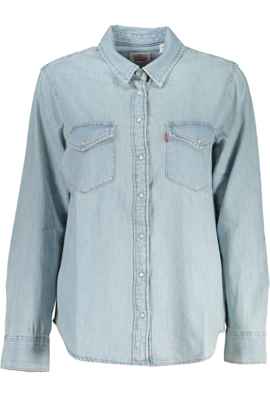 LEVI&#39;S СВЕТЛО СИНЯ ДАМСКА РИЗА С ДЪЛЪГ РЪКАВ
