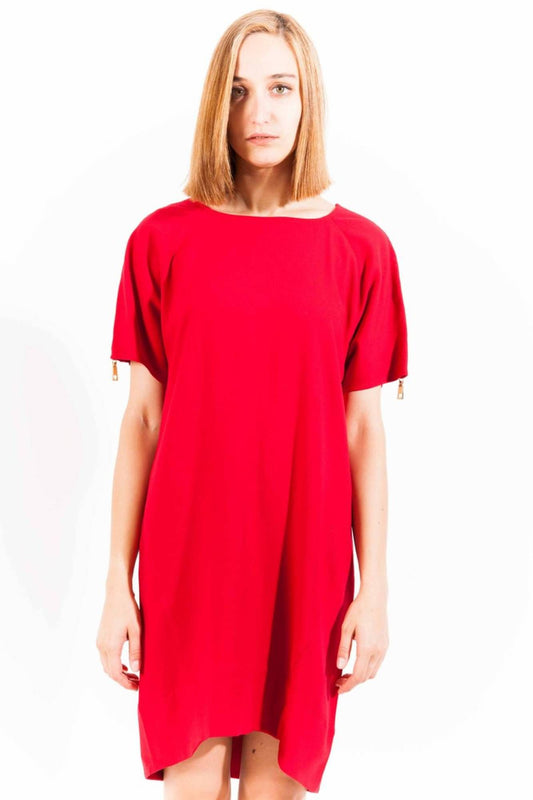 LOVE MOSCHINO ЧЕРВЕНА ЖЕНСКА КЪСА РОКЛА-0