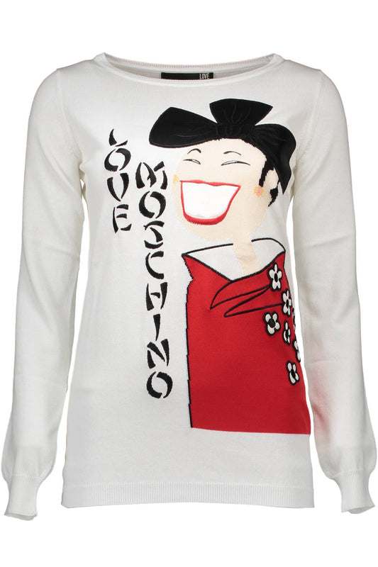 БЯЛ ЖЕНСКИ ПУЛОВЕР LOVE MOSCHINO