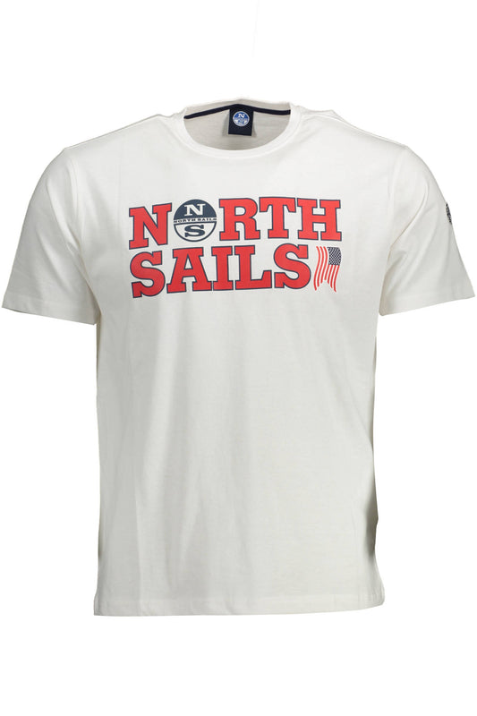 БЯЛА МЪЖКА ТЕНИСКА С КЪС РЪКАВ NORTH SAILS